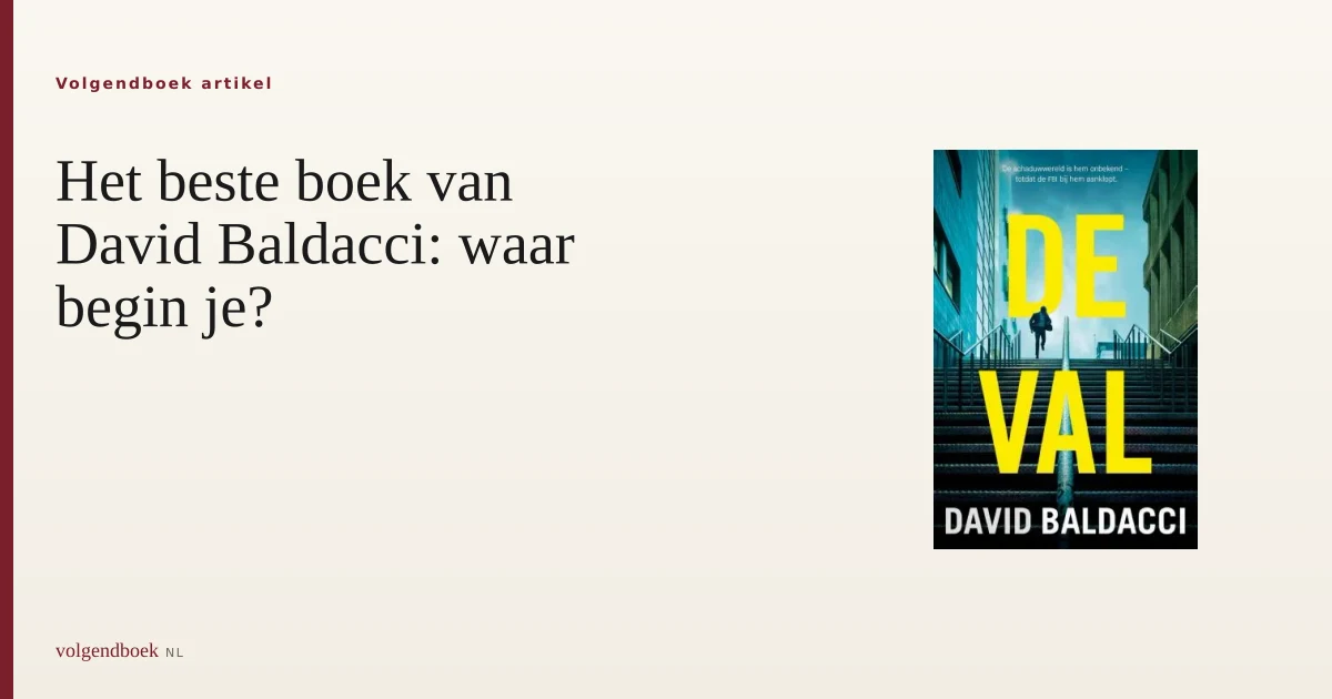 Het beste boek van David Baldacci: waar begin je?