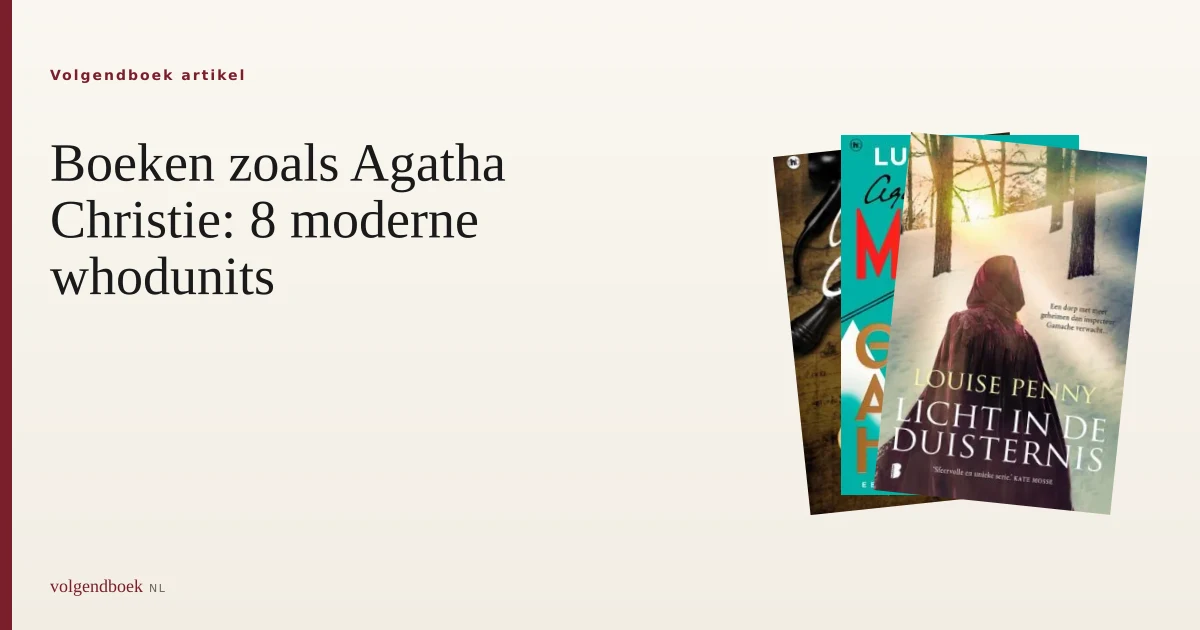 8 moderne whodunits zoals Agatha Christie