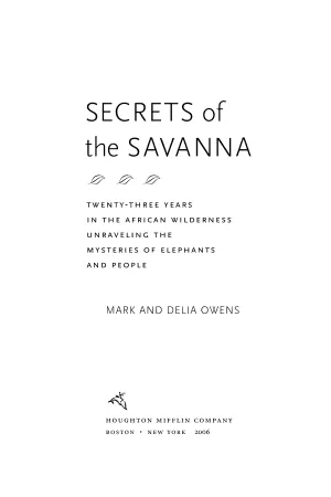 Cover van Secrets Of The Savanna