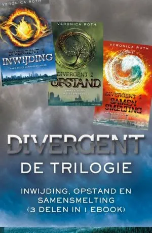Cover van Divergent, de trilogie