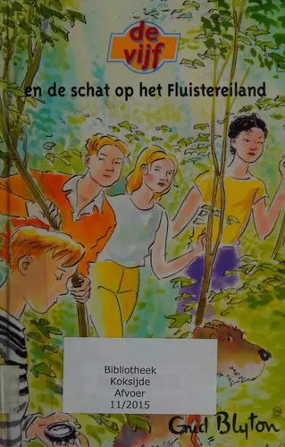 Cover van De Vijf en de schat op het Fluistereiland