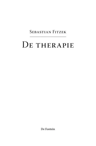 Cover van De therapie